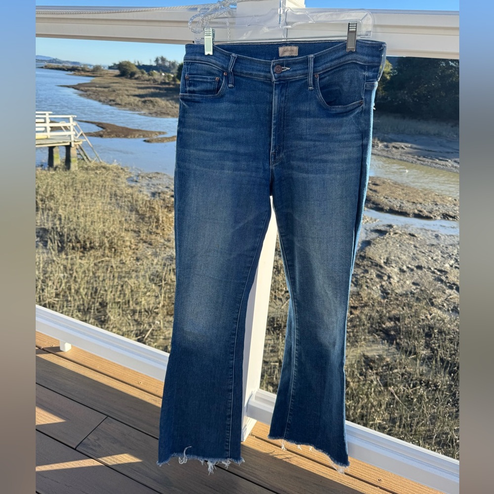 MOTHER denim Blue Weekender Mid rise Bootcut Jeans